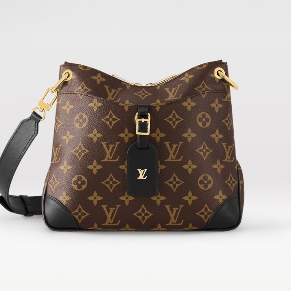 NWOT LOUIS VUITTON ODÉON PM MONOGRAM STYLE BLACK LEATHER. NEW AND UNUSED.